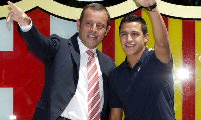 Sandro Rosell, Alexis Sanchez, Barcelona