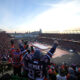 Edmonton Oilers fans react after a goal scored by Zach Hyman #18 of the Edmonton Oilers during the first period of the 2023 Tim Hortons NHL Heritage Classic between the Calgary Flames and the Edmonton Oilers