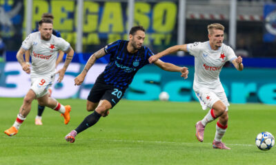 Calhanoglu Sadílek Inter Slavia