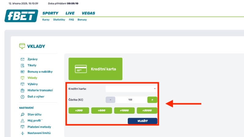 Fbet vklad