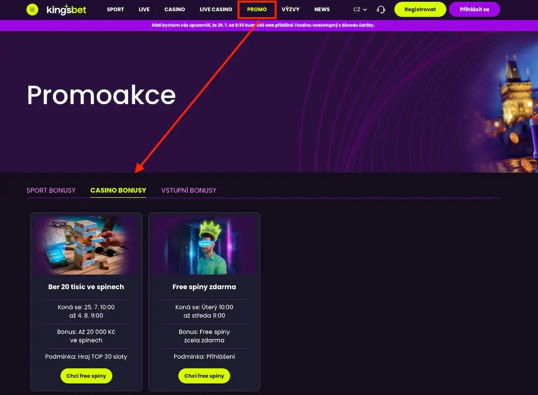 Kingsbet promo akce