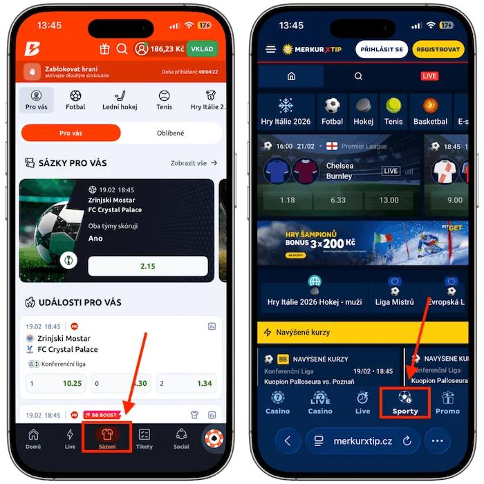 Kurzová nabídka Betano vs Merkurxtip