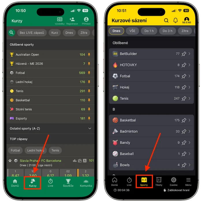Kurzová nabídka Chance vs Fortuna