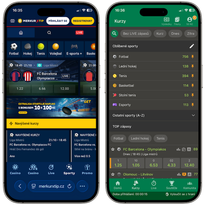 Kurzová nabídka Merkurxtip a Chance