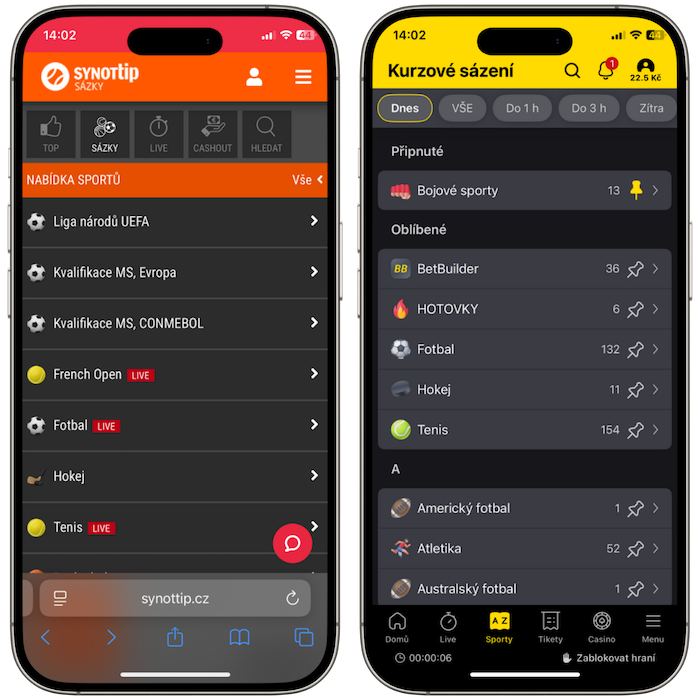 Kurzová nabídka Synottip a Fortuna