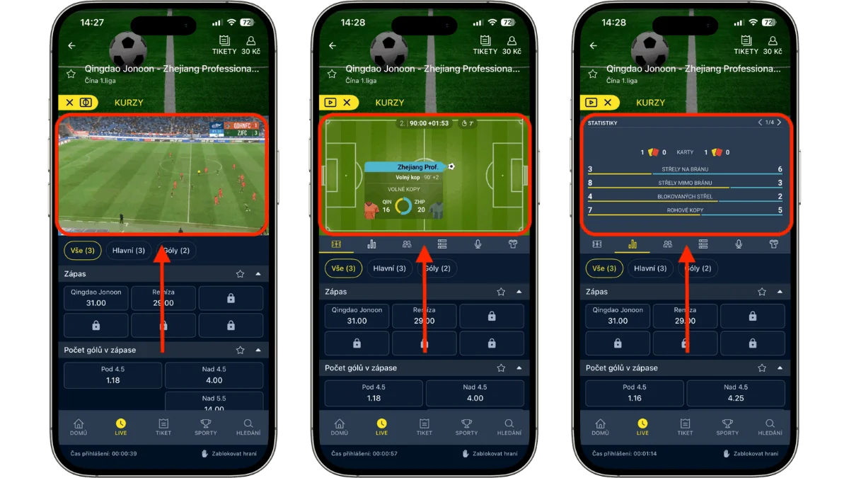 Live sázky Sazkabet