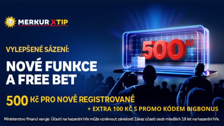 MerkurXtip sázka zdarma: Získejte 600 Kč free bet