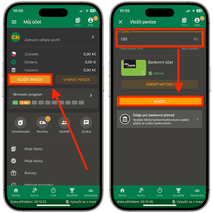 Platební metody Chance