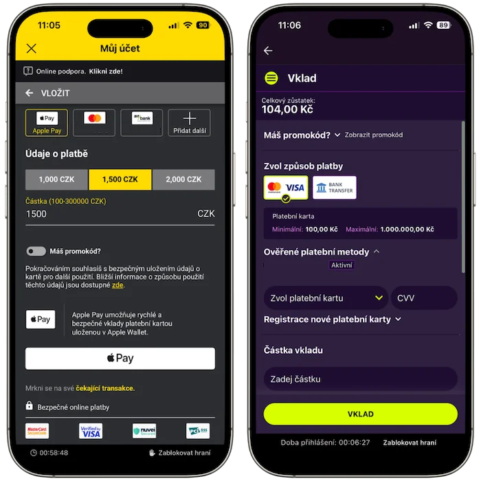 Platební metody Fortuna vs Kingsbet