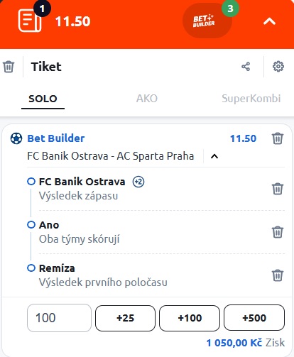 Postup Bet builder boost