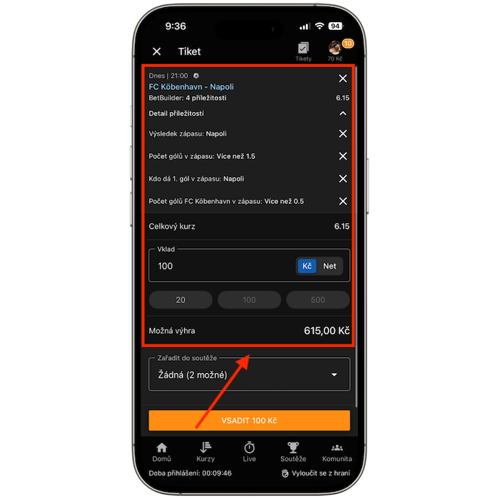 Potvrďte svůj Tipsport betbuilder tiket