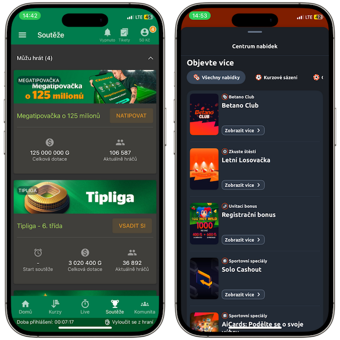 Promo akce Chance a Betano