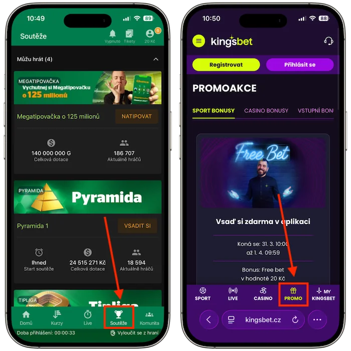 Promo akce Chance vs Kingsbet