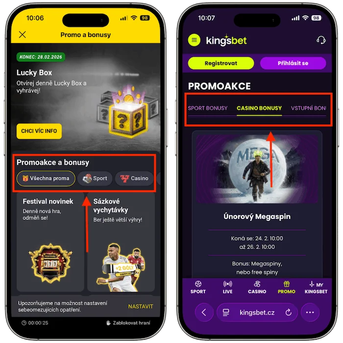 Promo akce Fortuna vs Kingsbet