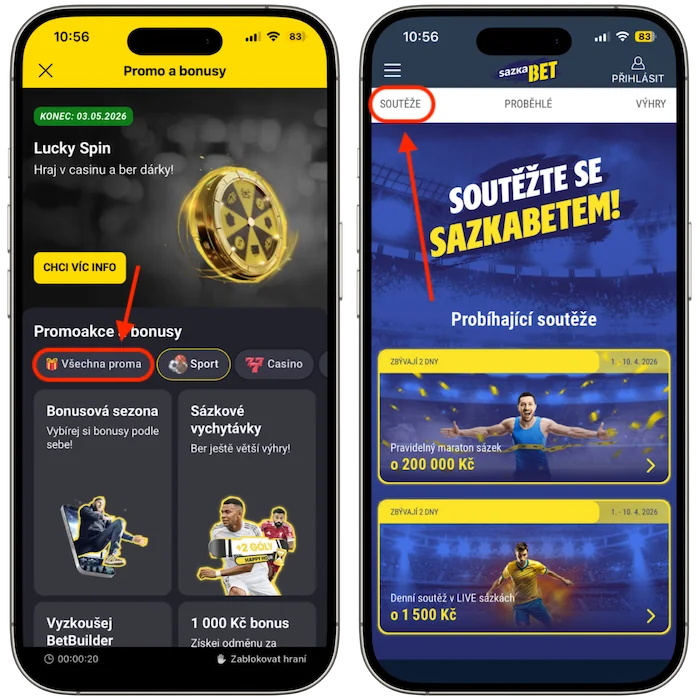 Promo akce Fortuna vs Sazkabet