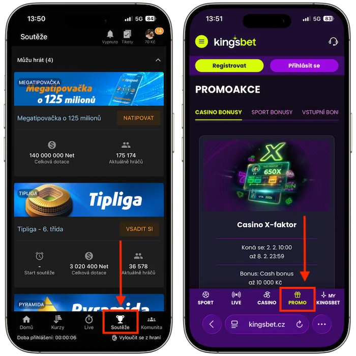 Promo akce Tipsport vs Kingsbet