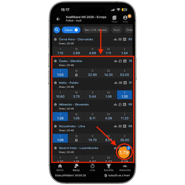 Sestavte svůj tiket