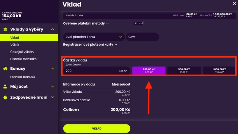Vklad kingsbet