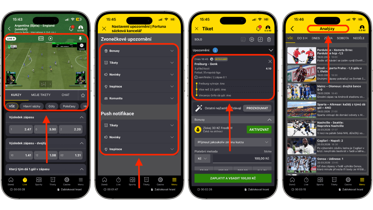 Funkce fortuna mobilní aplikace
