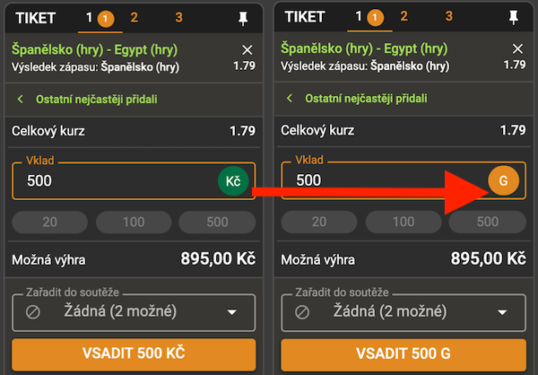 Jak sázet za Goldeny u Chance