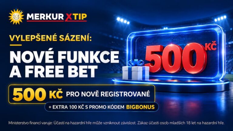 MerkurXtip sázka zdarma: Jak vsadit free bet 500 + 100 Kč a kolik reálně vyhrajete