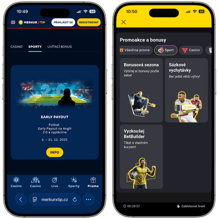 Promo akce Merkurxtip vs Fortuna