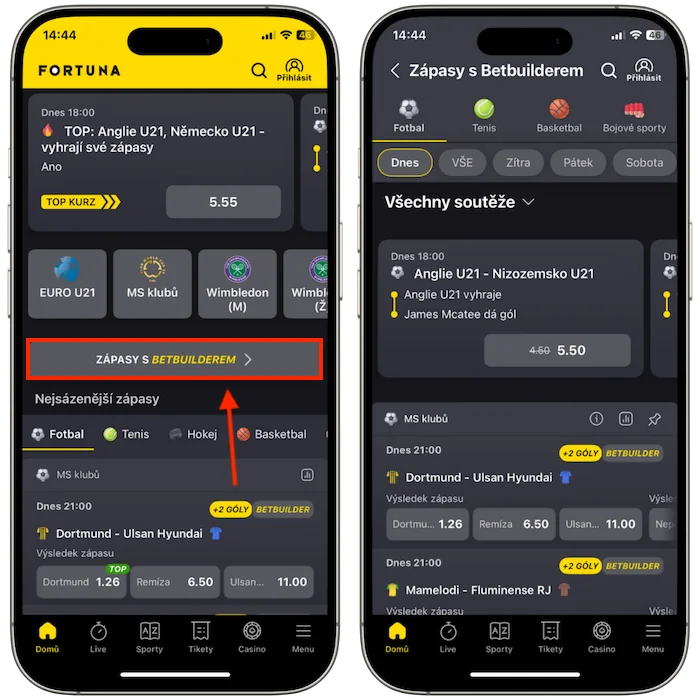 Recenze Fortuna betbuilder