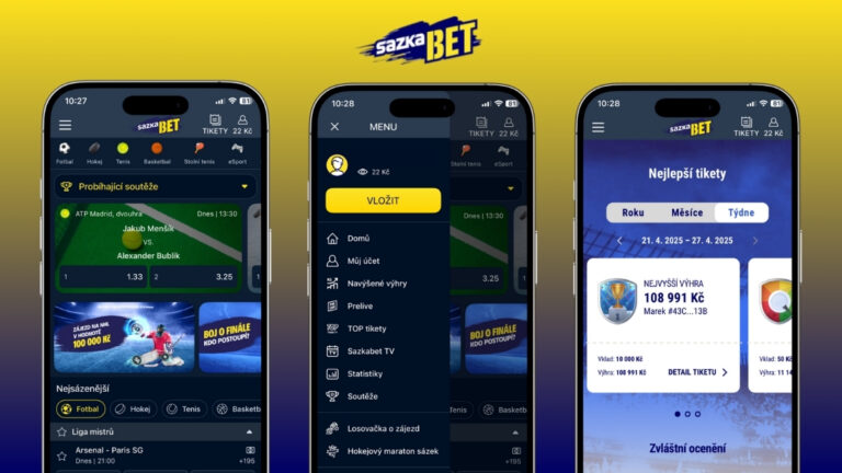 Sazkabet aplikace – Co nabízí sázení u Sazky ve vašem mobilu