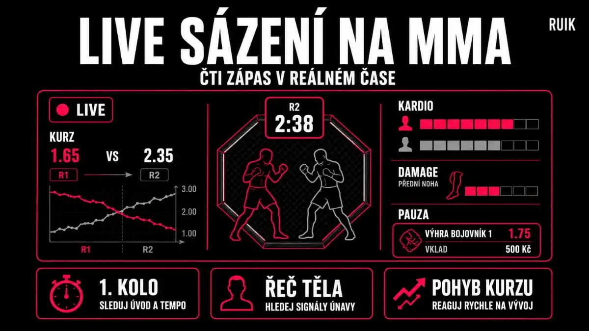 Strategie live sázení MMA
