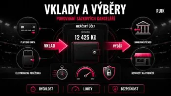 Porovnání sázkových kanceláří podle vkladů a výběrů 2026